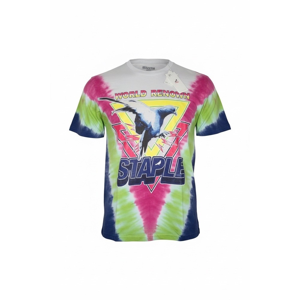 Staple World‎ Renown Pigeon Brand Mens Tie Dye T Shirt 1905C5464, Size S, NWT